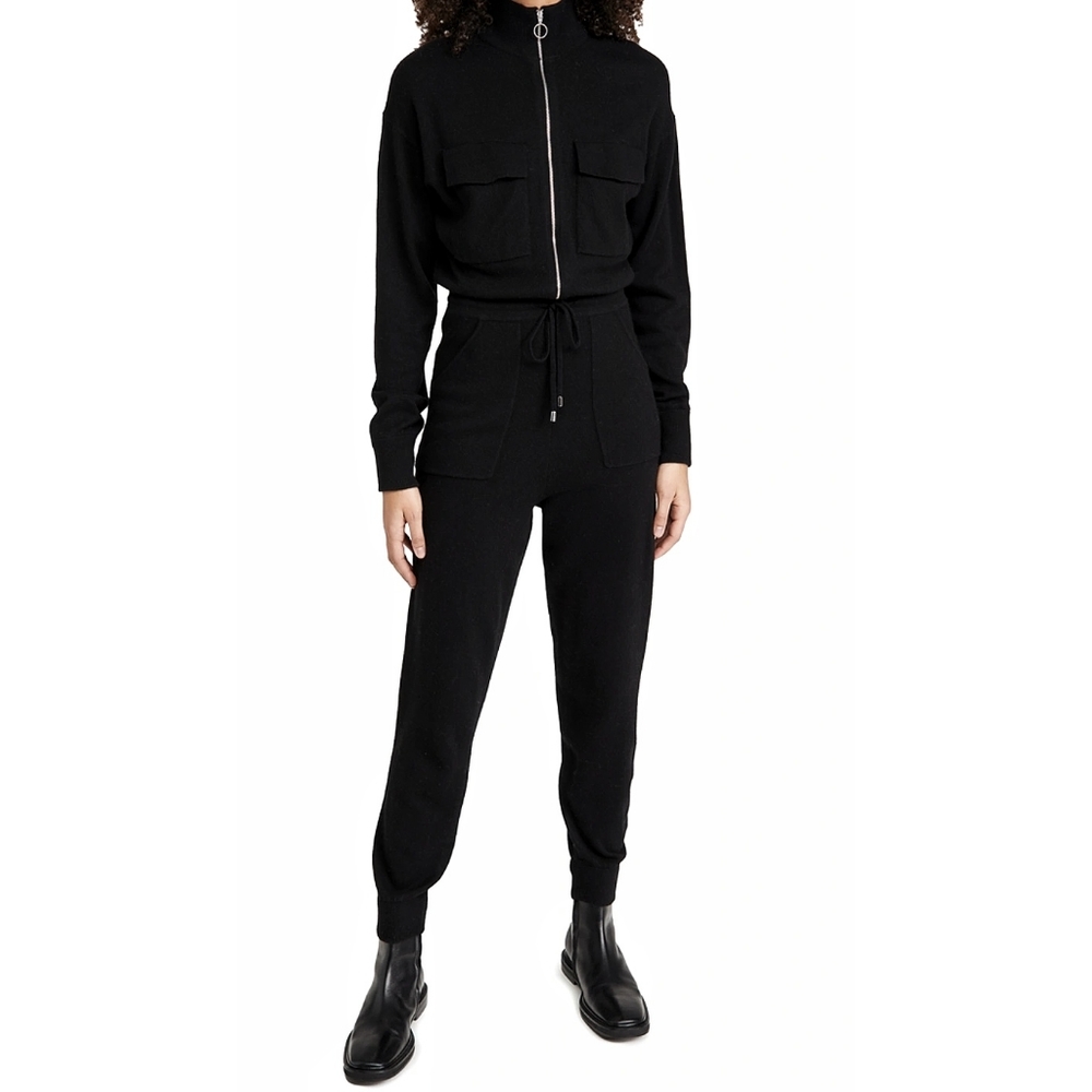 Johnathan Simkhai Y2K Minimilist Iman Lambswool Cashmere Knit Jumpsuit